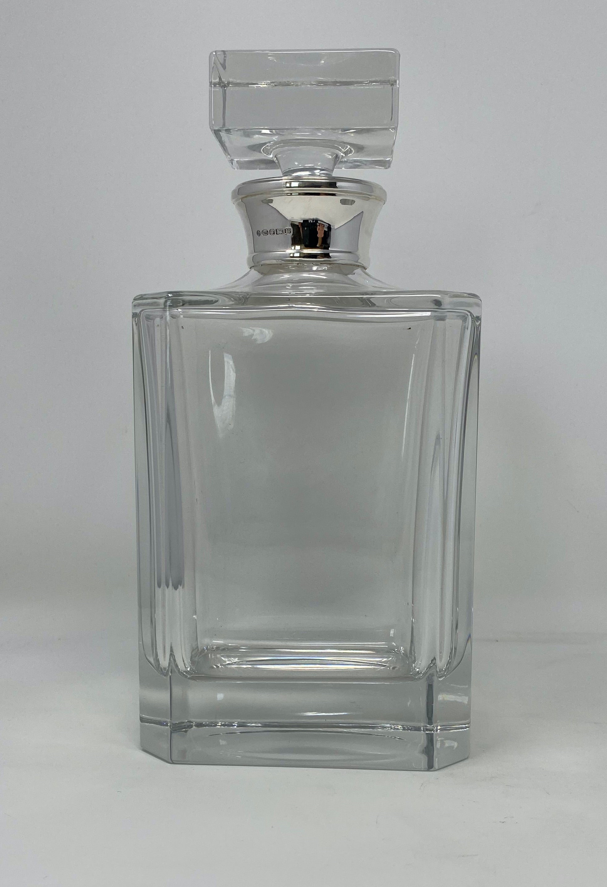 Silver and Glass Oblong Decanter