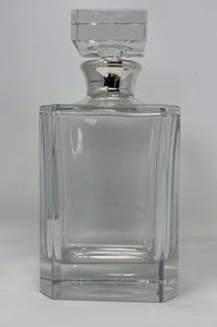 Silver and Glass Oblong Decanter