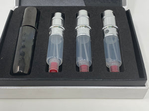 Blackened Silver Perfume/Aftershave Bottle Refill Atomiser set
