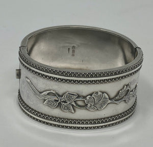 Antique Victorian Silver Cuff Bangle