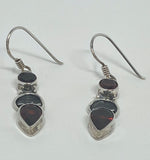 Load image into Gallery viewer, Silver Garnet Earrings

