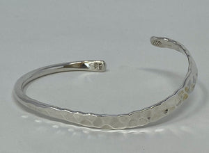Silver Arts and Crafts Open Bangle
