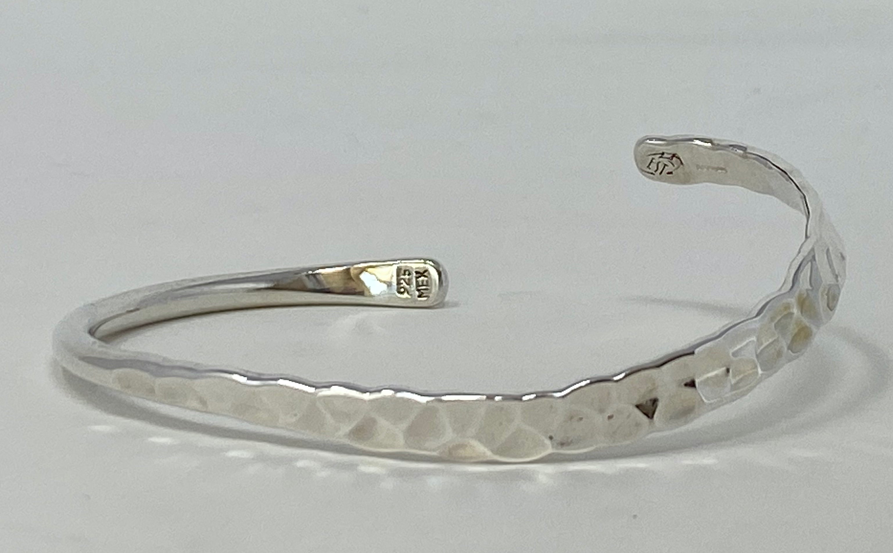 Silver Arts and Crafts Open Bangle