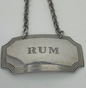 Silver Rum Bottle Label