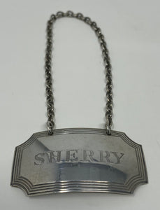 Silver Sherry Bottle Label