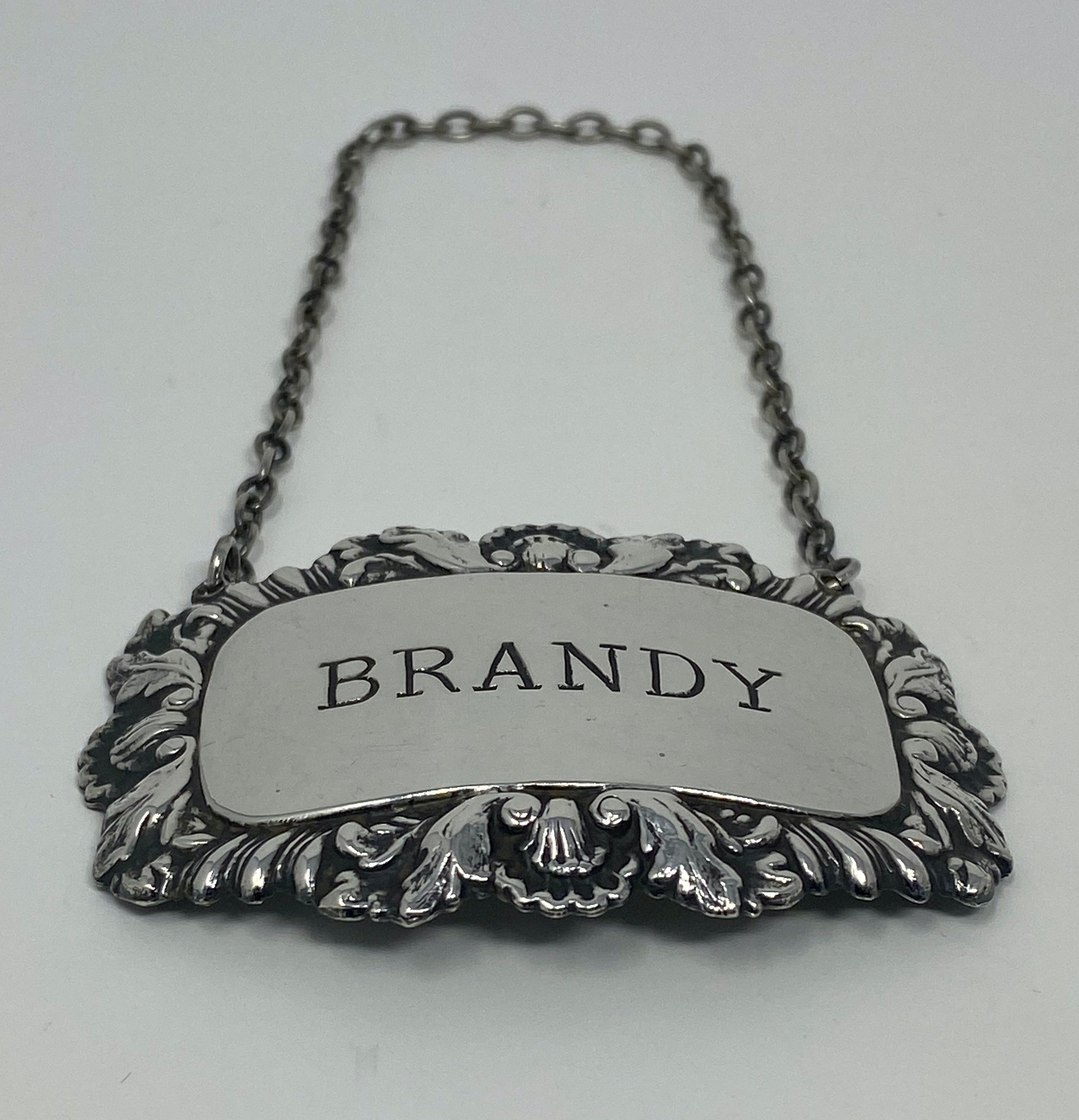 Silver Brandy Wine Label