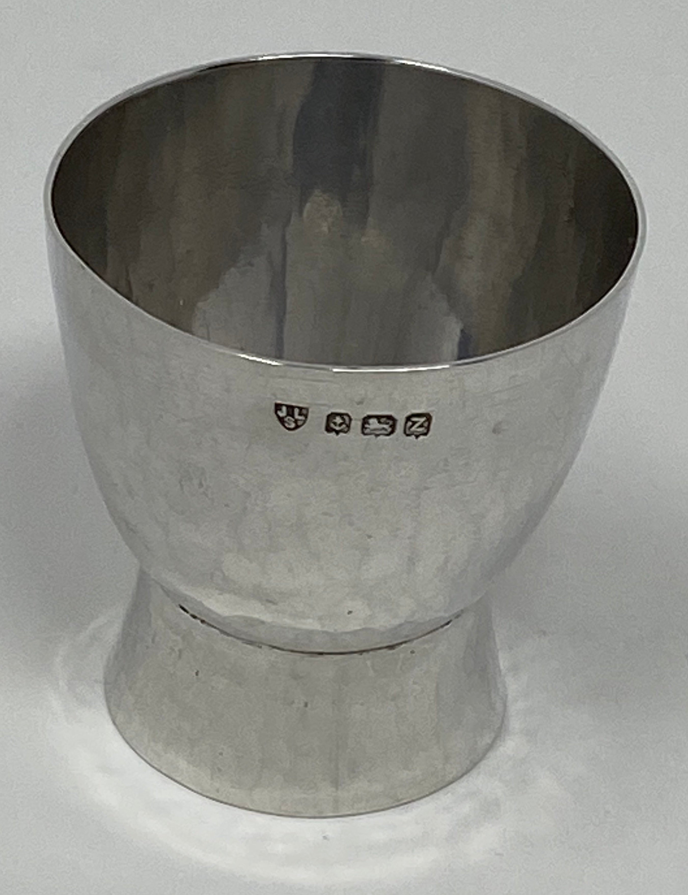 Silver Hand Beaten Egg Cup