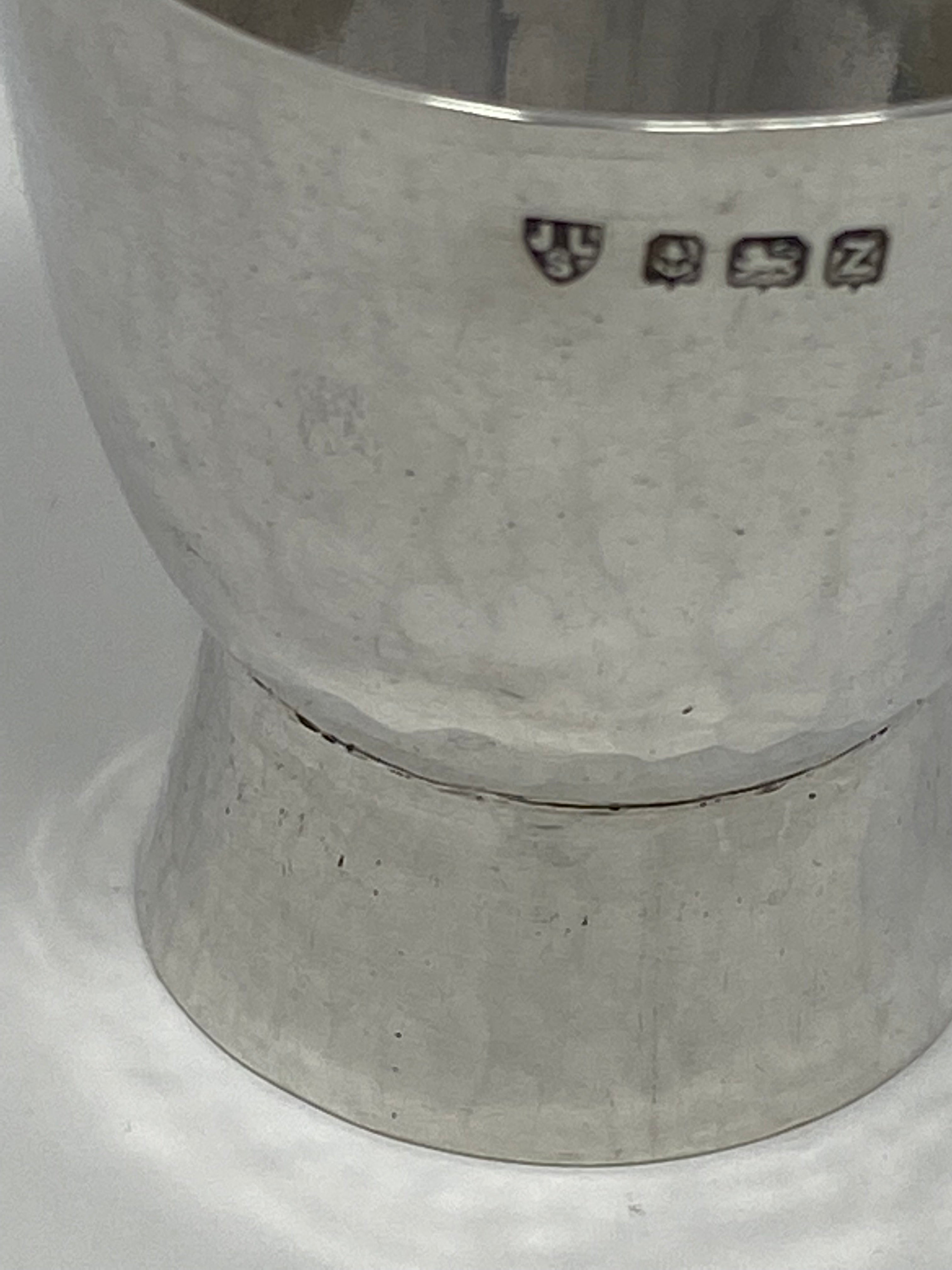 Silver Hand Beaten Egg Cup
