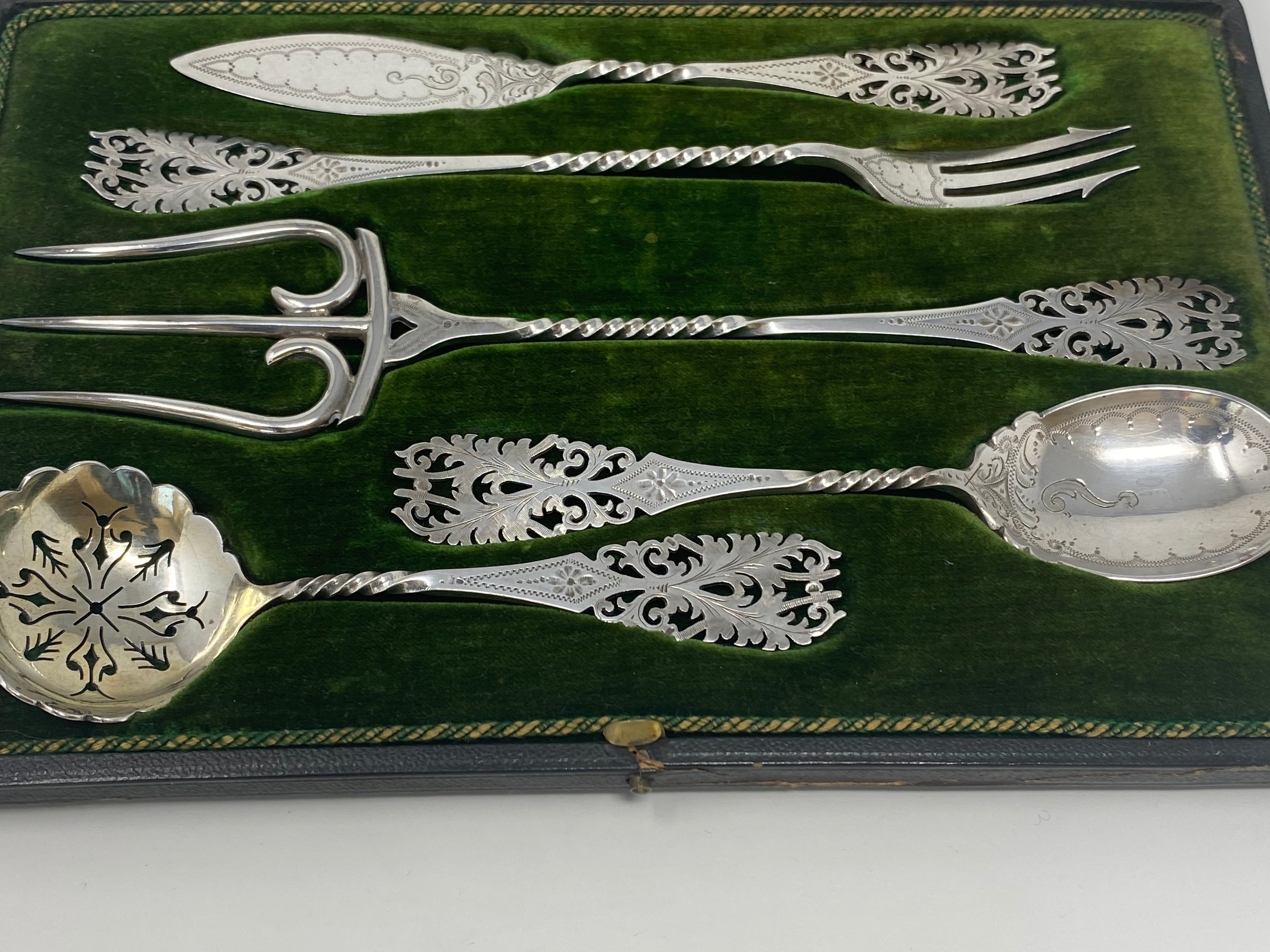 Victorian Silver Plated Canape Set