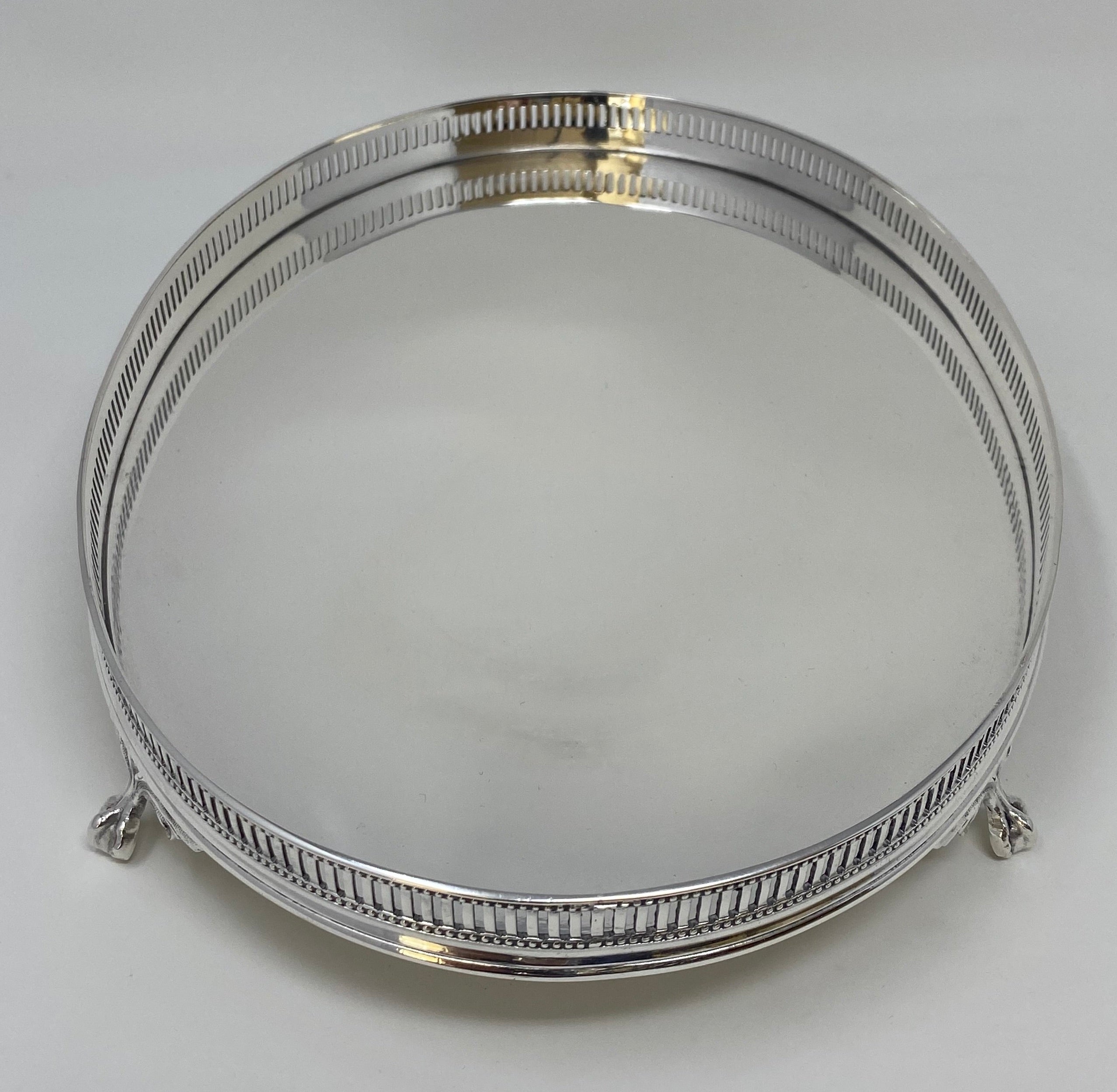 Antique Silver Plated Gallery Salver