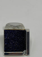 Load image into Gallery viewer, Silver Cufflinks with Midnight Sparkle
