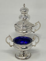 Load image into Gallery viewer, Antique Silver Three Piece Condiment Set
