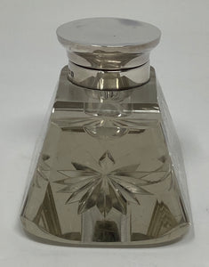 Silver and Glass Inkwell