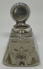 Load image into Gallery viewer, Silver and Glass Inkwell
