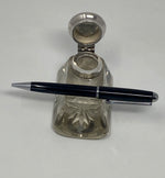 Load image into Gallery viewer, Silver and Glass Inkwell
