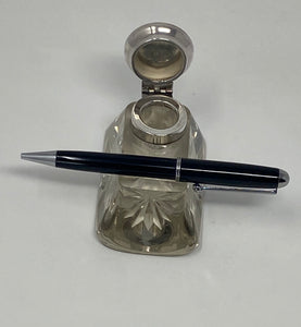 Silver and Glass Inkwell