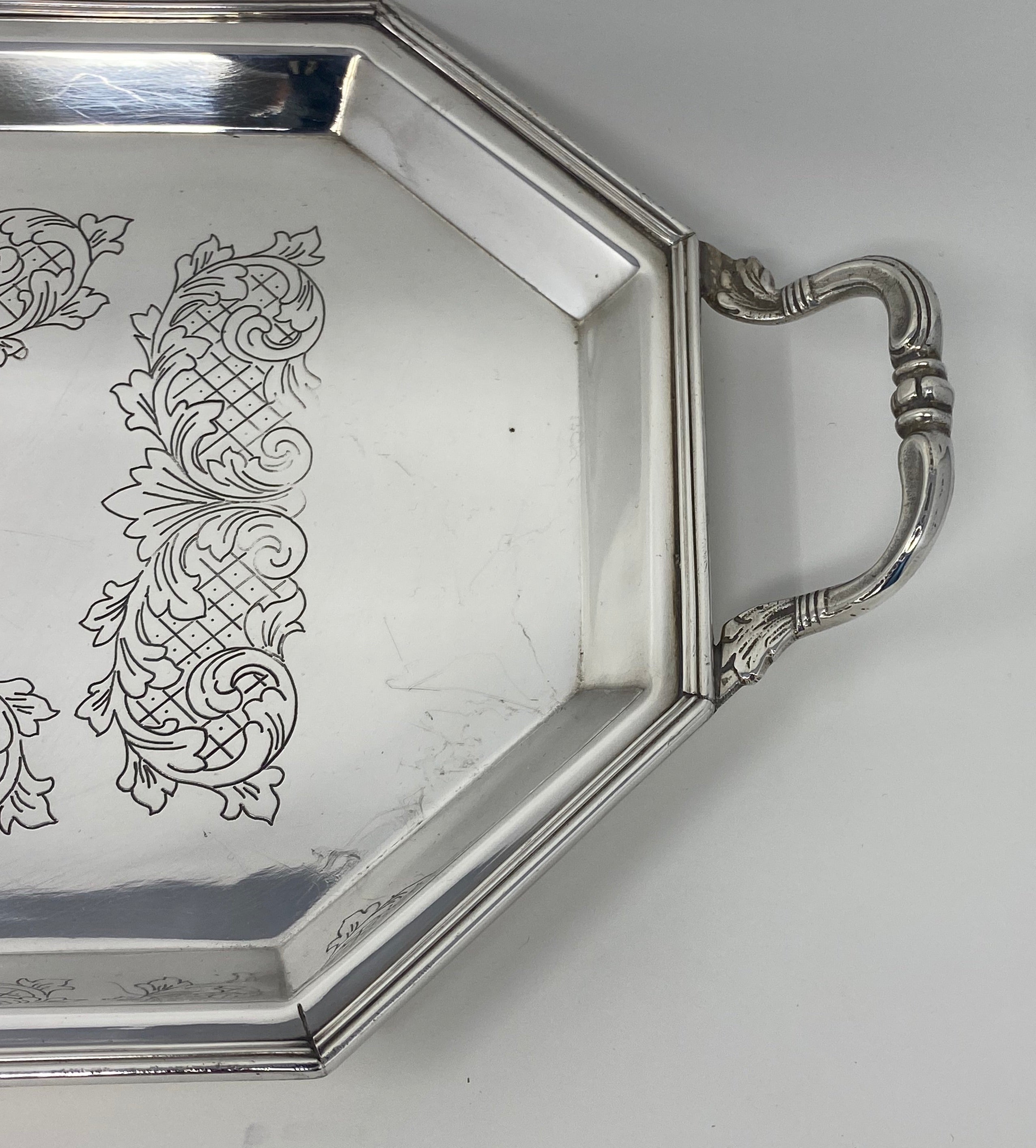 Antique Silver Plated Sandwich Tray