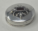 Load image into Gallery viewer, Silver and Garnet Pill Box
