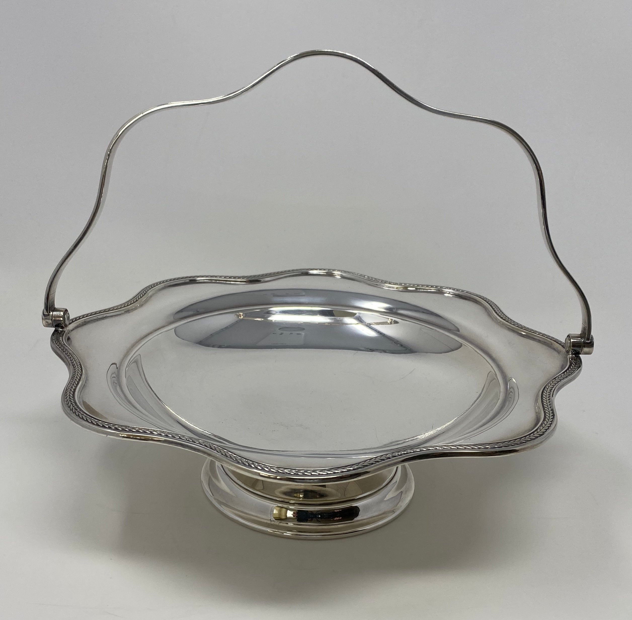Antique silver Plated Cake Basket