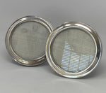 Load image into Gallery viewer, Pair of Antique Silver Round Photo Frames  A/R
