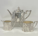 Load image into Gallery viewer, Antique Silver Plated Bachelor Tea Set
