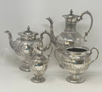 Load image into Gallery viewer, Antique Silver Plated Tea Set
