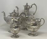 Load image into Gallery viewer, Antique Silver Plated Tea Set
