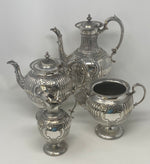 Load image into Gallery viewer, Antique Silver Plated Tea Set
