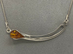 Load image into Gallery viewer, Silver and Amber Necklace
