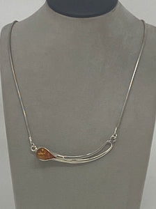 Silver and Amber Necklace