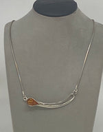 Load image into Gallery viewer, Silver and Amber Necklace
