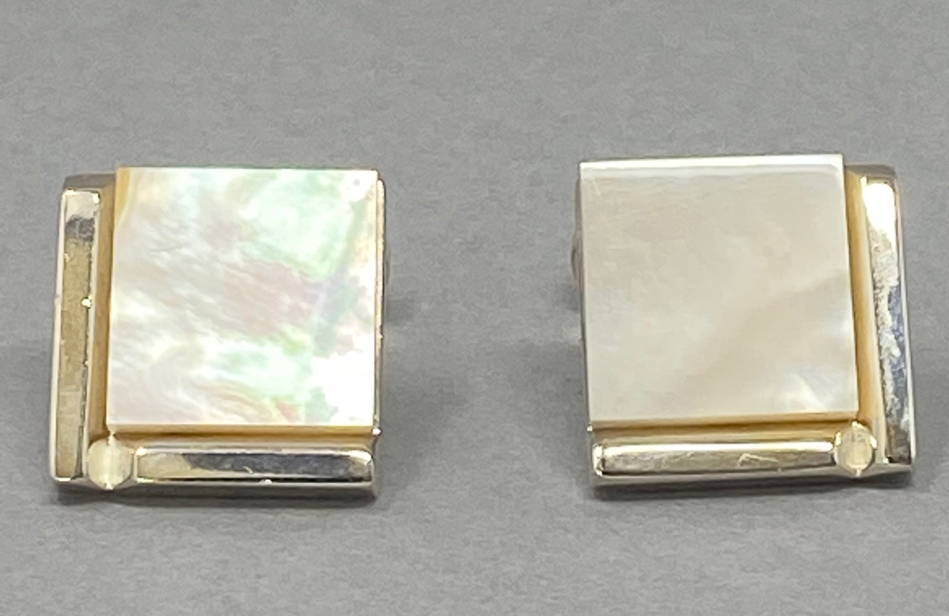 Silver and Mother of Pearl Cufflinks