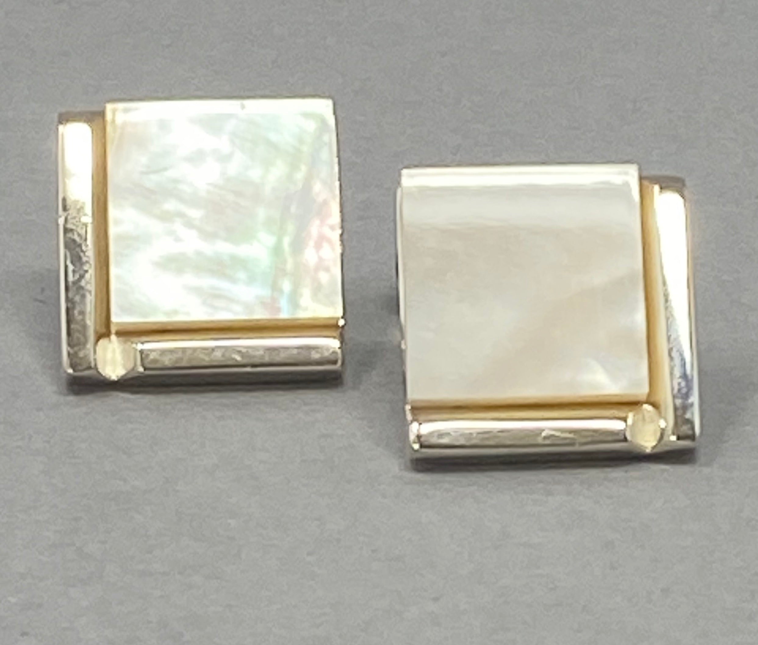 Silver and Mother of Pearl Cufflinks