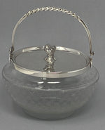 Load image into Gallery viewer, Antique Silver Plate Glass Dish and Lid
