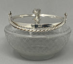 Load image into Gallery viewer, Antique Silver Plate Glass Dish and Lid

