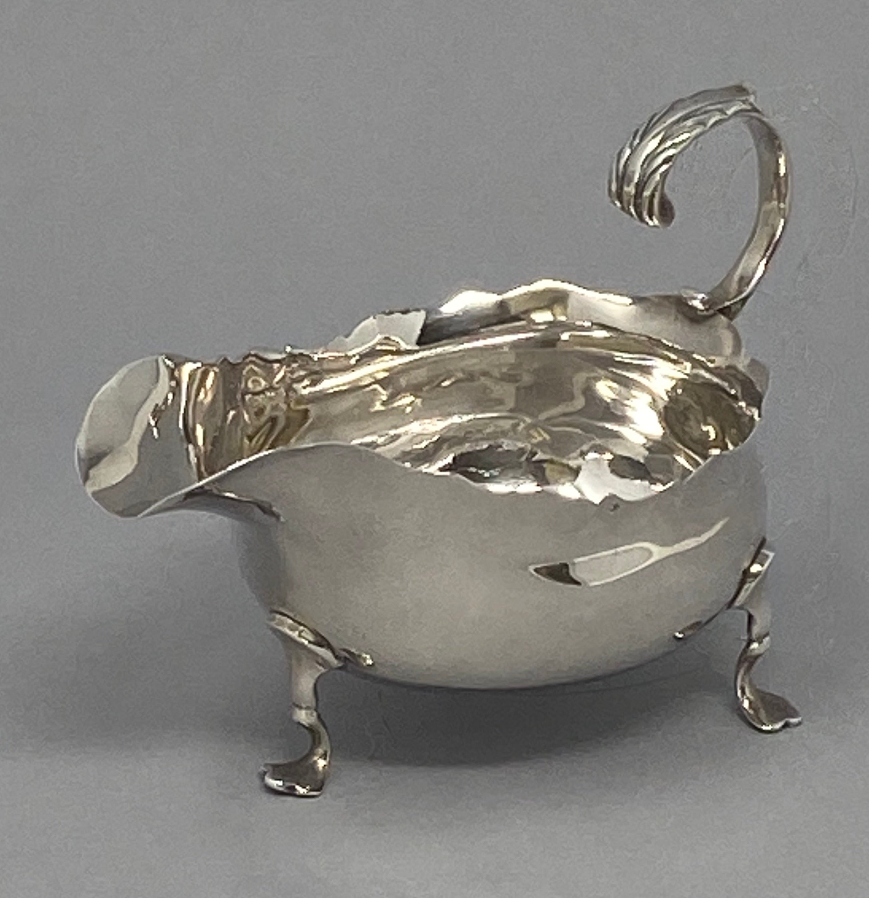 Antique Silver Plated Pair Sauce Boats