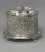 Load image into Gallery viewer, Antique Silver Plated Oval Biscuit Box

