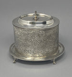 Load image into Gallery viewer, Antique Silver Plated Oval Biscuit Box
