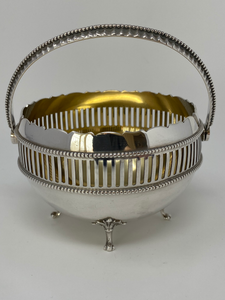 Silver Swing Handle Sweet Basket