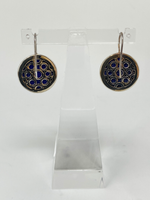 Load image into Gallery viewer, Silver, Lapis Lazuli and Marcasite Earrings
