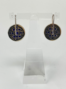 Silver, Lapis Lazuli and Marcasite Earrings