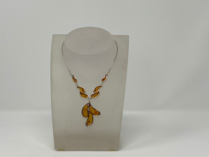 Silver and Amber Necklace