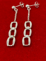 Load image into Gallery viewer, Silver Drop Earrings
